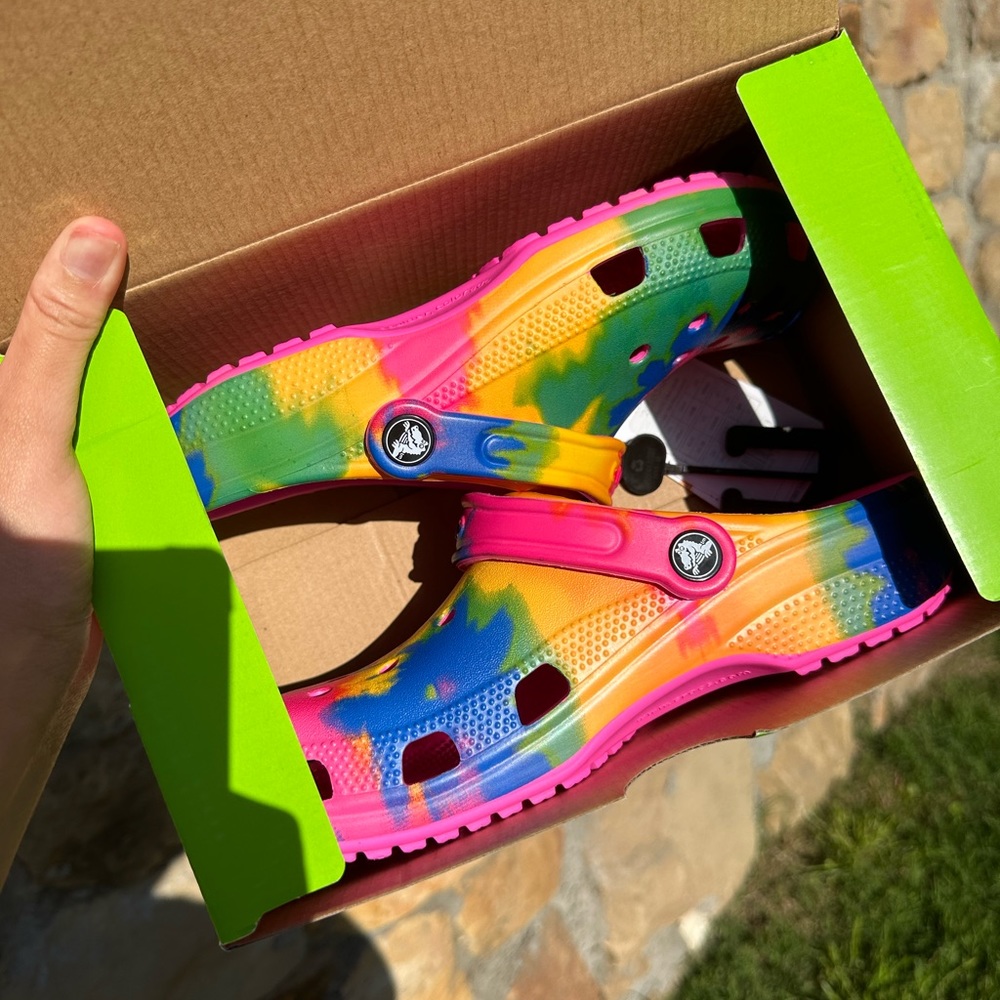 Tie Dye Crocs